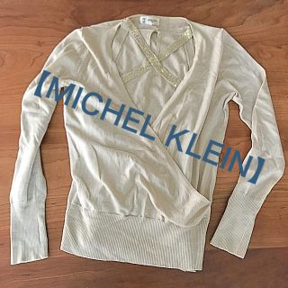 エムケーミッシェルクラン(MK MICHEL KLEIN)の【MICHEL KLEIN】カシュクールニット✖️ゴールドキャミset(ニット/セーター)