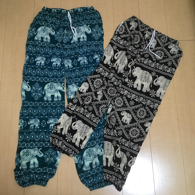 【新品・未使用】タイパンツ フリーサイズ 値下げしました!カンボジア✳︎タイパンツ フリーサイズ 2枚