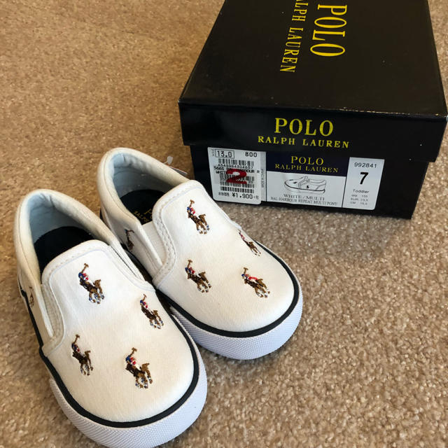 POLO RALPH LAUREN(ポロラルフローレン)の[ちぃ様専用] 新品 未使用 POLO スリッポン 13cm  キッズ/ベビー/マタニティのベビー靴/シューズ(~14cm)(スリッポン)の商品写真