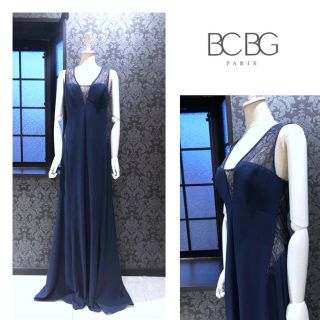 ビーシービージーマックスアズリア(BCBGMAXAZRIA)のBCBG PARIS ◆ ネイビー レース ロング ドレス (ロングドレス)