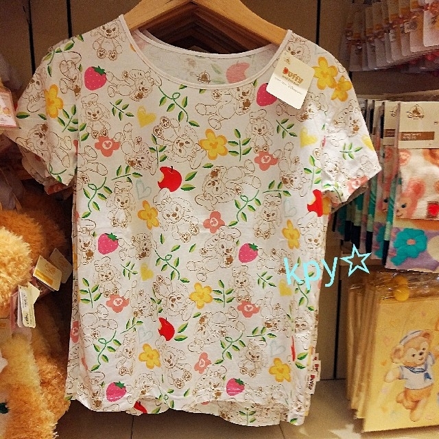 ダッフィー(ダッフィー)の香港ディズニー　ダッフィー★クッキー　Tシャツ レディースのトップス(Tシャツ(半袖/袖なし))の商品写真