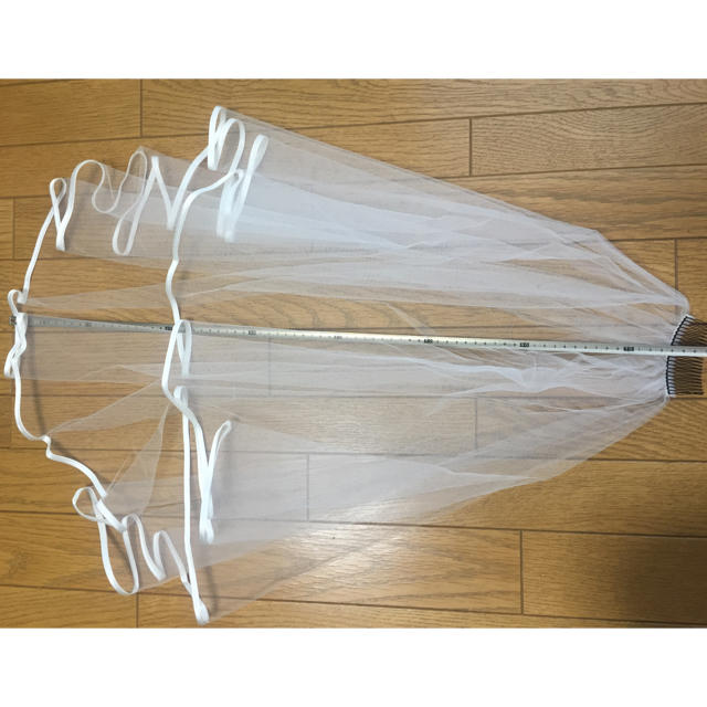 ウェディング パイピング ベール All日本製 レディースのフォーマル/ドレス(ウェディングドレス)の商品写真