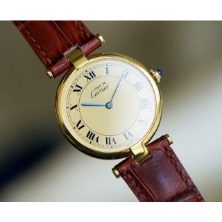 カルティエ(Cartier)の美品 カルティエ マスト ヴァンドーム アイボリー LM Cartier (腕時計(アナログ))