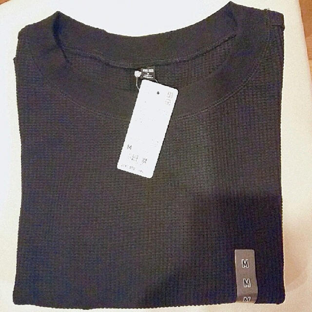 UNIQLO(ユニクロ)のUNIQLO ワッフルクルーネックT レディースのトップス(Tシャツ(長袖/七分))の商品写真