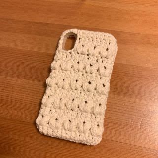 ハンドメイド 手編み iPhoneX.Xsケース コットン(iPhoneケース)