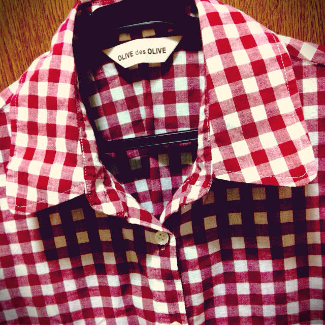 OLIVEdesOLIVE(オリーブデオリーブ)のオリーブ♡チェックシャツ レディースのトップス(シャツ/ブラウス(半袖/袖なし))の商品写真