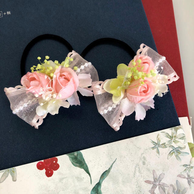 ♡sayan様専用♡ハンドメイド♡ベビー花かんむり、ヘアゴム♡ その他のその他(オーダーメイド)の商品写真