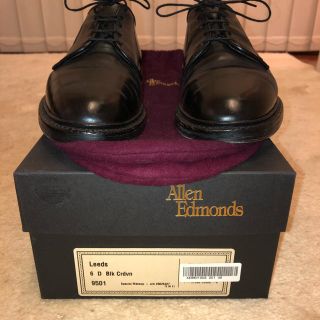 アレンエドモンズ(Allen Edmonds)のユッタマ様専用 6D アレンエドモンズ リーズ LEEDS コードバン ブラック(ドレス/ビジネス)