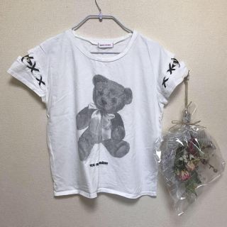 メリージェニー(merry jenny)の希少！merry jennyくまさん肩レースアップＴシャツ(Tシャツ(半袖/袖なし))