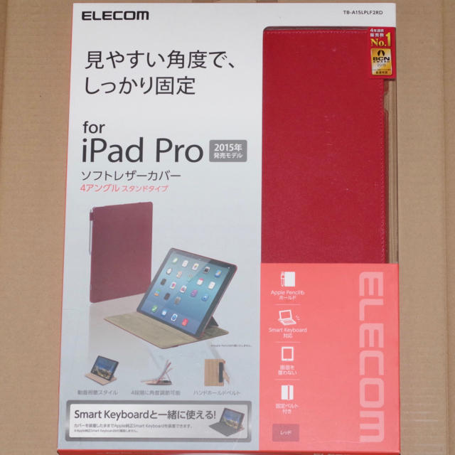 ELECOM(エレコム)の初代iPad Pro 12.9インチ用ケース ELECOM製 赤 未使用品です スマホ/家電/カメラのスマホアクセサリー(iPadケース)の商品写真