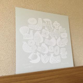 イデー(IDEE)のBIRDS’ WORDS バーズワーズ シルクスクリーン20 バーズ&フラワーズ(絵画/タペストリー)