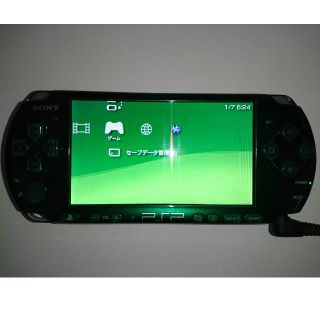 プレイステーションポータブル(PlayStation Portable)のPSP3000 グリーン 本体のみ(携帯用ゲーム機本体)