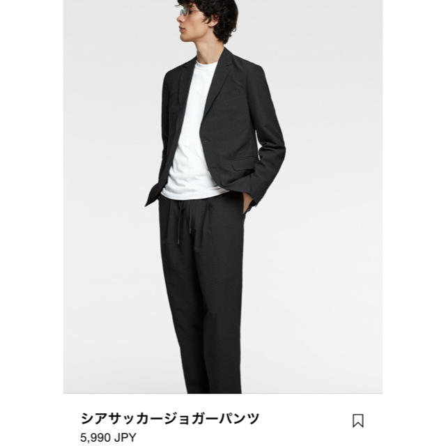 ZARA(ザラ)の今期ZARA シアサッカージョガーパンツ ブラック メンズのパンツ(その他)の商品写真