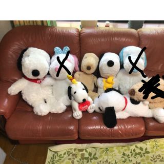 スヌーピー(SNOOPY)のらいと様専用スヌーピーぬいぐるみ5点セットプラスおまけ(ぬいぐるみ)