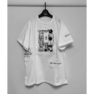 エムエムシックス(MM6)の新品☆MM6 エムエムシックス マルジェラ☆スクリブルパッチTシャツ トップス(Tシャツ(半袖/袖なし))