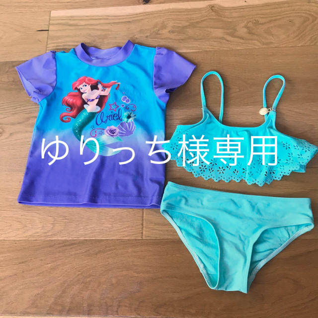 H&M(エイチアンドエム)のアリエル水着 キッズ/ベビー/マタニティのキッズ服女の子用(90cm~)(水着)の商品写真