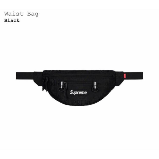 Supreme  19SS Waist Bag Black ウエストバッグ