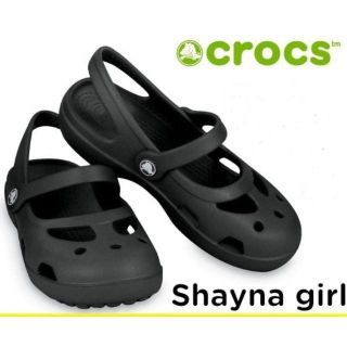 クロックス(crocs)の送料無料■新品・激安■crocsクロックス ★シャイナ ガール★ブラック・12㎝(サンダル)