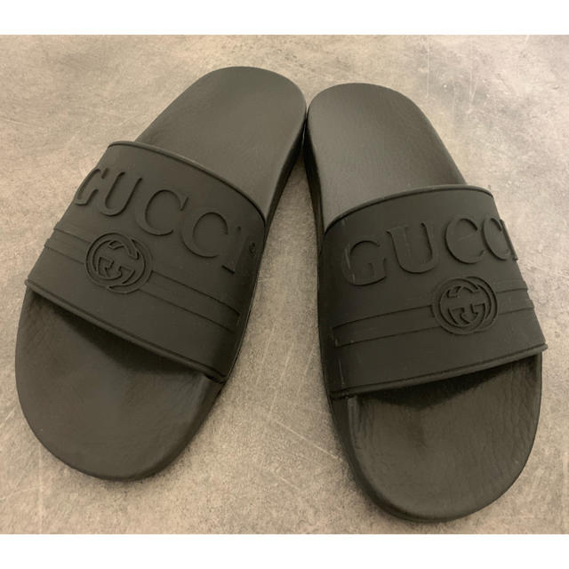 Gucci(グッチ)の本物 グッチ 2018-19コレクション ロゴラバーサンダル レディースの靴/シューズ(サンダル)の商品写真