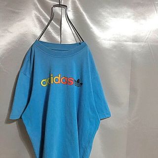 アディダス(adidas)のVintage90s adidas Tシャツ 万国旗タグ ビッグロゴ(Tシャツ/カットソー(半袖/袖なし))