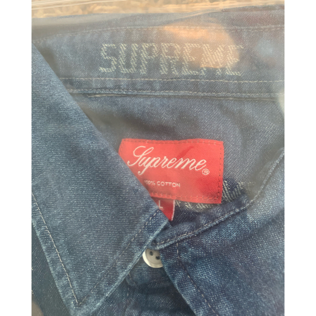 Supreme Logo Denim Shirt 青 Lサイズ 2