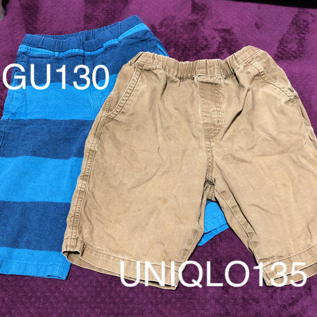 GU(ジーユー)のハーフパンツ 130 GU UNIQLO キッズ/ベビー/マタニティのキッズ服男の子用(90cm~)(パンツ/スパッツ)の商品写真