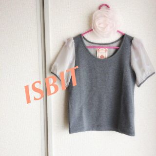 アイズビット(ISBIT)のシースルーリボンカットソー♡(カットソー(半袖/袖なし))