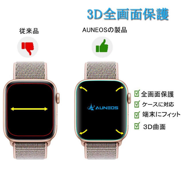 Apple Watch(アップルウォッチ)のアップルウォッチ4 保護フィルム 40mm用 5枚入り スマホ/家電/カメラのスマホアクセサリー(保護フィルム)の商品写真