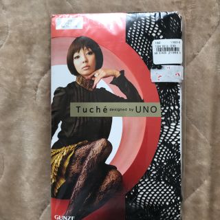 グンゼ(GUNZE)の最終値下げ‼️新品‼️Tuche レースストッキング M〜L レーズンブラウン(タイツ/ストッキング)