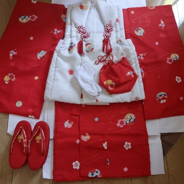 七五三　3歳女の子　着物 キッズ/ベビー/マタニティのキッズ服女の子用(90cm~)(和服/着物)の商品写真