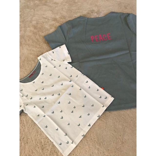 FELISSIMO(フェリシモ)の新品☆nusy親子ペアＴシャツ110＋Lサイズのセット キッズ/ベビー/マタニティのキッズ服女の子用(90cm~)(Tシャツ/カットソー)の商品写真