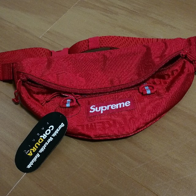 supreme waist bag red