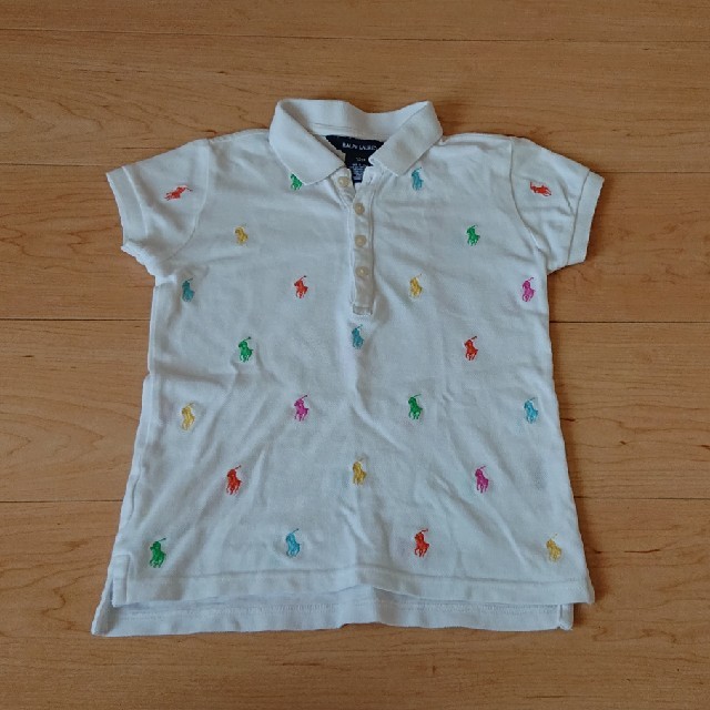 Ralph Lauren(ラルフローレン)のマルチカラー柄ポロシャツ キッズ/ベビー/マタニティのキッズ服女の子用(90cm~)(Tシャツ/カットソー)の商品写真