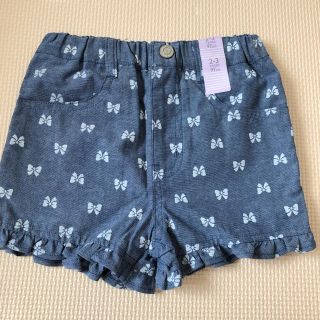 マザウェイズ(motherways)のマザウェイズ リボン柄デニムショートパンツ(パンツ/スパッツ)