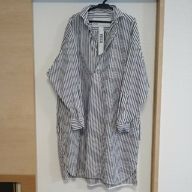 レディースTICCA  スクエアビッグロングシャツプルオーバー