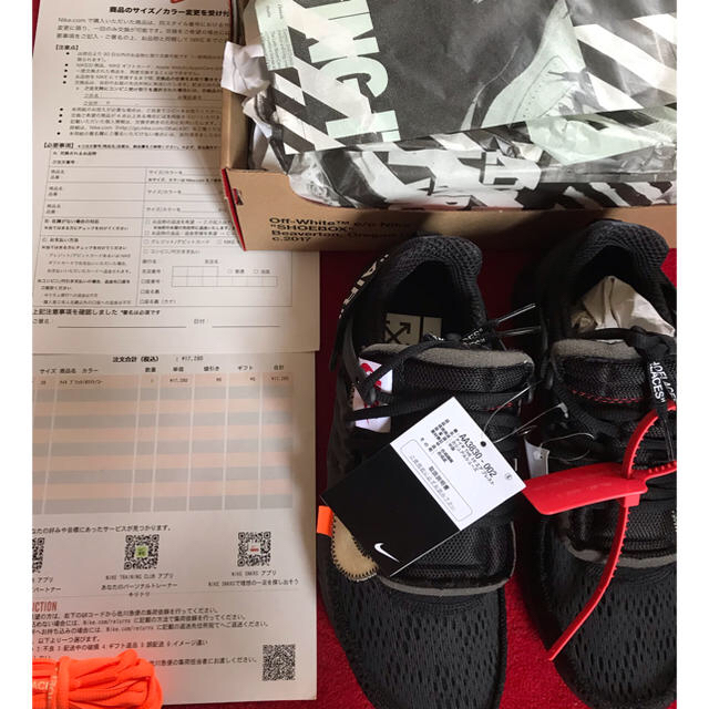 国内正規品 NIKE off-white presto オフホワイト プレスト靴/シューズ