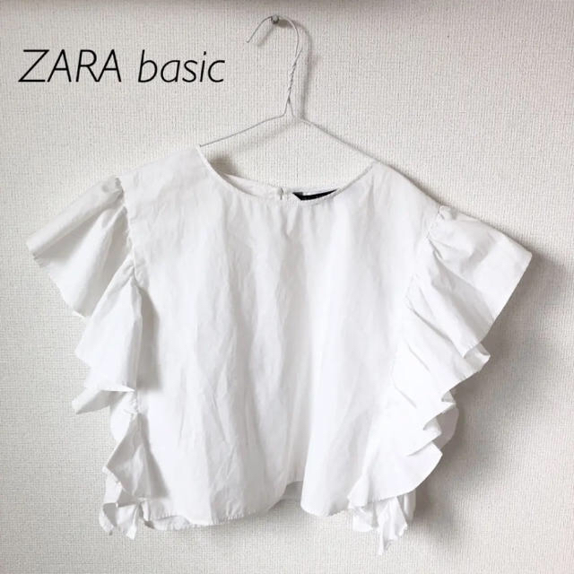 ZARA(ザラ)のZARA フリル シャツ ブラウス レディースのトップス(シャツ/ブラウス(半袖/袖なし))の商品写真