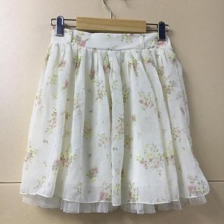 コルザ(COLZA)のコルザ 花柄 シフォン レース スカート サイズM(ミニスカート)