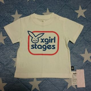 エックスガールステージス(X-girl Stages)の新品 x-girl stages バニーロゴＴシャツ ２Ｔ エックスガール 90(Tシャツ/カットソー)