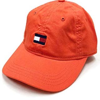 トミーヒルフィガー(TOMMY HILFIGER)のトミーヒルフィガー  フラッグロゴ ベースボール キャップ  オレンジ(キャップ)