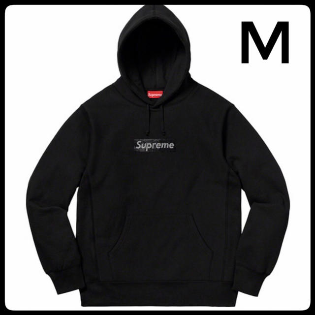 【美品】Supreme スワロフスキー Sロゴ フーディー Mサイズ