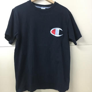 チャンピオン(Champion)のチャンピオン Tシャツ 刺繍ロゴ ブラック サイズL(Tシャツ/カットソー(半袖/袖なし))