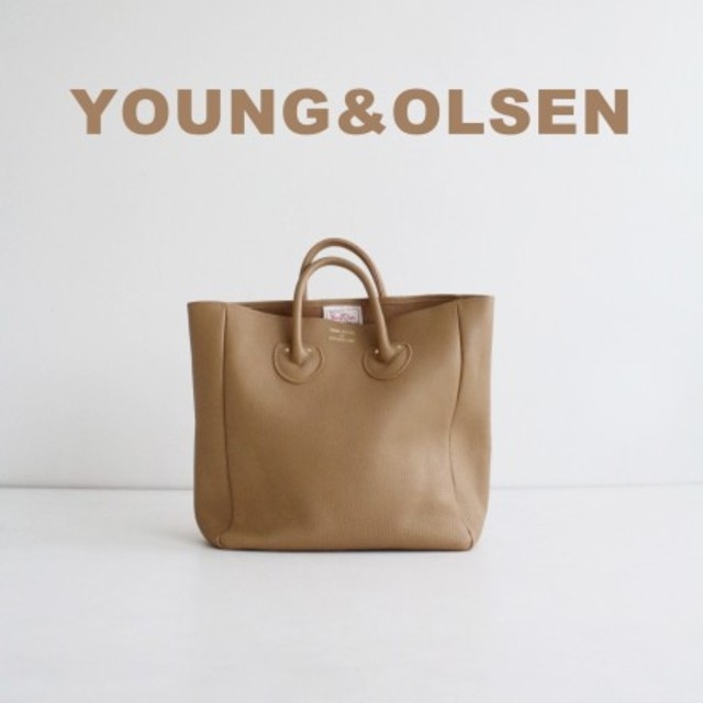 IENA(イエナ)のYOUNG&OLSEN ヤングアンドオルセン レザートートバッグ（M）キャメル レディースのバッグ(トートバッグ)の商品写真