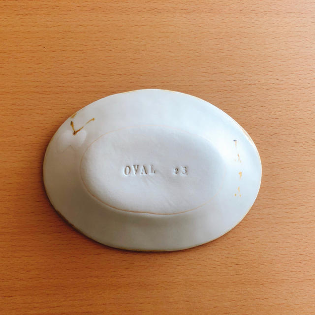 石木文 豆皿 オーバル　oval