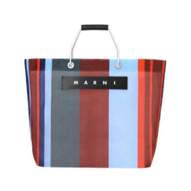 MARNI フラワー カフェ 限定 ストライプ トートバック