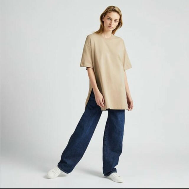 UNIQLO(ユニクロ)のUNIQLO コットンオーバーサイズチュニック レディースのトップス(Tシャツ(半袖/袖なし))の商品写真