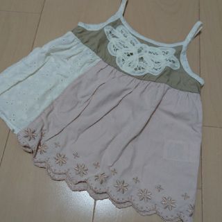 ブランシェス(Branshes)の☆恵比寿様専用☆ﾌﾞﾗﾝｼｪｽ ｷｬﾐｿｰﾙﾁｭﾆｯｸ 80㎝(タンクトップ/キャミソール)