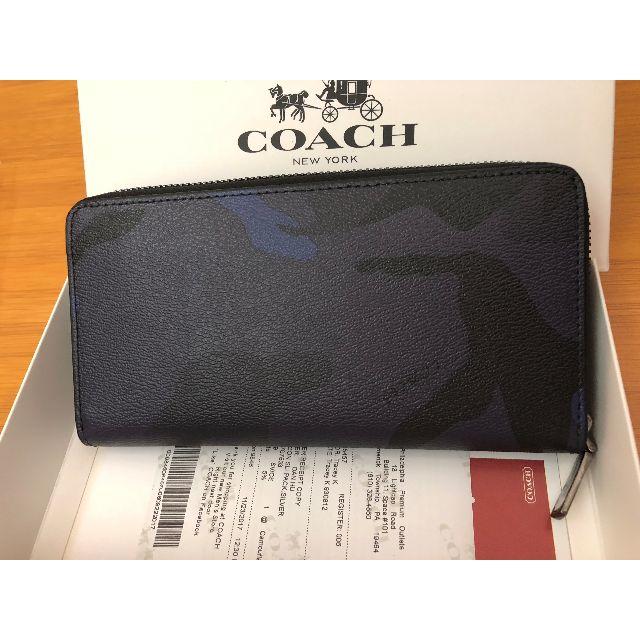 COACH　新品　長財布　財布　正規品　コーチ　f75099　ブルー　 メンズのファッション小物(長財布)の商品写真