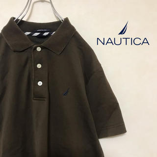 ノーティカ(NAUTICA)のNAUTICA ノーティカ ポロシャツ ワンポイント 胸ロゴ 刺繍 ブラウン(ポロシャツ)