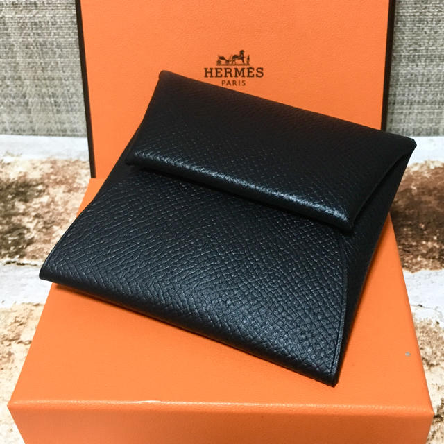 Hermes(エルメス)の正規品 エルメス バスティア 黒 レディースのファッション小物(コインケース)の商品写真